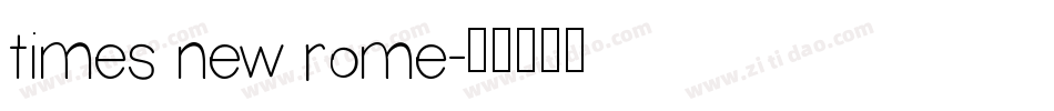 times new rome字体转换